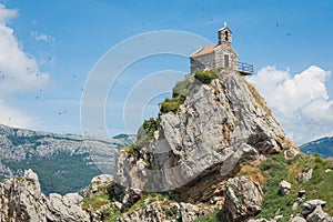 View of beautiful islets Katic Katich and Sveta Nedjelja with