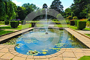 View of beautiful Kingsnorth Gardens Folkestone England