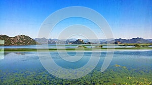 View of the beautiful Lake Skadar in Montenegro