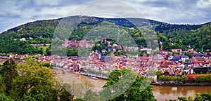 View of beautiful medieval town Heidelberg, Germany