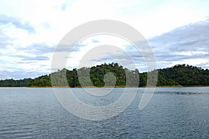 View of beautiful mountain is nature landscape at Chiao Lan Dam,thailand