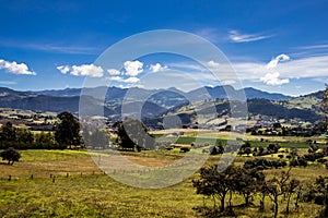 View of  the beautiful mountains of the municipality of La Calera located on the Eastern Ranges of the Colombian Andes photo