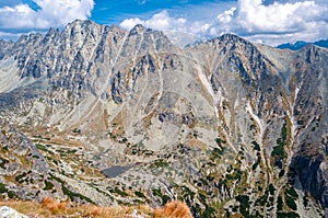 Pohled na krásné hory ze Soliska ve Vysokých Tatrách, Slovensko