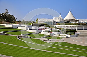 View of beautiful park in Dubai, UAE