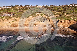 View of beautiful San Diego, California at Sunset Cliffs in Point Loma