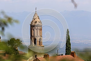 View On Beautiful Sighnaghi Signagi Town Historic Church While Travelling To Khahetti Region East Georgia.