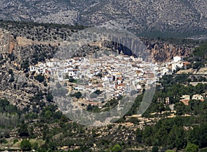 View of the beautiful town of Chulilla. Valencia Spain photo