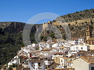 View of the beautiful town of Chulilla. Valencia Spain photo