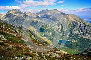 Letná horská krajina v slovenských horách.