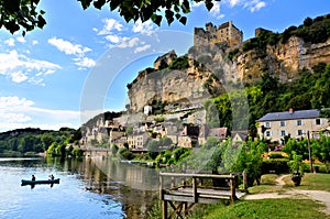 Village of Beynac et Cazenac with reflections Dordogne, France photo