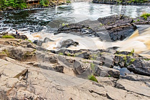 Beautiful waterfall forest landscape river