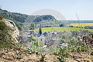 View from Beckov castle to the village, Slovakia