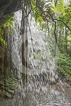 View from behind the waterfall