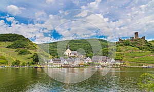 View of Beilstein on the Moselle panorama