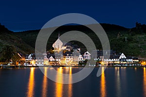 View of Beilstein on the Moselle panorama