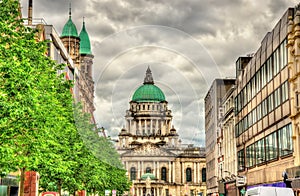 View of Belfast City Hall from Donegall Place