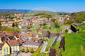 View of Belfort from the fortress photo