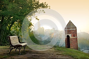 View of Belgrade from Kalemegdan Fortress photo