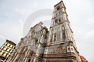 View of bell tower of the cathedral Santa Maria del Fiore, Firenze, Italy