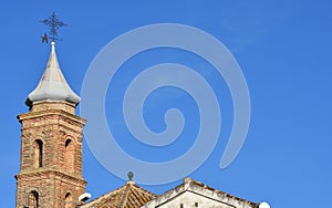 View of the bell tower of the hermitage of San Antonio in the Malaga town of Archidona