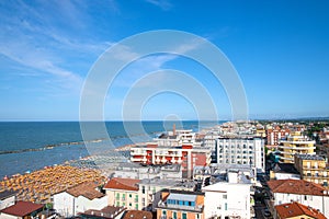 View of Bellaria - Igea marina. On the Adriatic coast