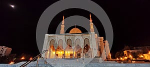 Low angle view of Emir Abdelkader mosque in Constantin. Algeria