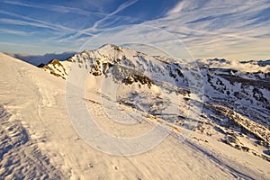 View below Nizna Bystra mountain in West Tatras