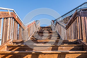 View From Below of Stairway at South Carlsbad State Beach