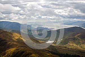 View from Ben Nevis on Loch Linnhe, Scotland