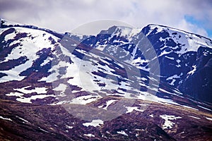 View of the Ben Nevis Range at Fort William in the Highlands of Scotland