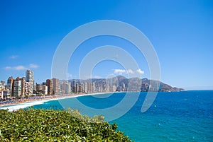 View of benidorm,Spain, in summer