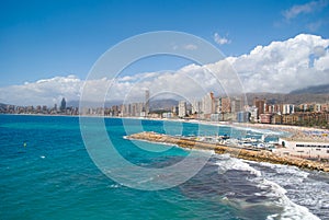 View of benidorm,Spain, in summer