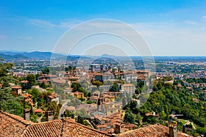 View of Bergamo Alta from Monte San Virgilio photo