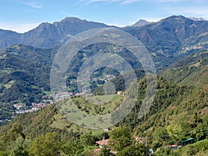 View of the Bergamo mountains. Orobie