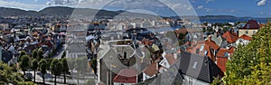 View of Bergen from the mountain Floyen in Norway
