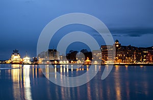 View of Bergen at night, Norway