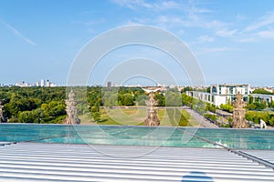 View of Berlin with Platz der Republik from German Bundestag