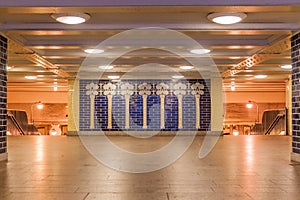 View of Berlin U-Bahn (metro) station Klosterstrasse, Germa