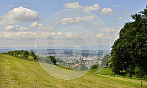 View of Bern city from Gurten Hill. Switzerland