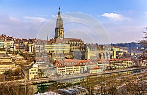 View of Bern with its Munster photo