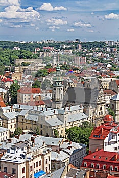 View of the Bernardine church, Lviv, Ukraine