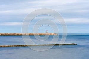View of Berwick Lighthouse and pier