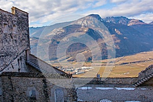 View from Beseno Castle in Trentino, Italy