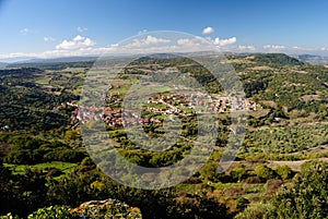 View of Bessude town from Monte Pelao photo