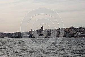 View of Beyoglu district on European side of Istanbul.