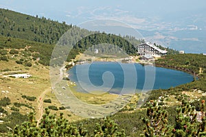 View of Bezbog Lake in Pirin mountains,Bulgaria photo