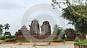 View of Bhavani Sankara Temple and Sukasari Temple, Bhubaneswar, Odisha