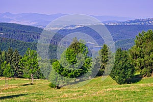 View from Biele Vody settlement in Polana mountains