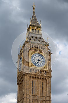 View of the Big Ben clock tower, London