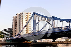 View big bridge and cityscape at sumida river viewpoint ,Jap